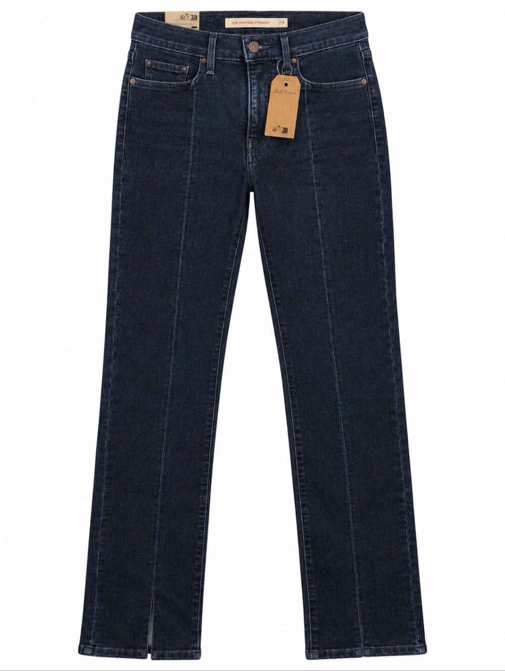 Levis Navy Straight-Leg Jeans with Front Seam - Unbranded